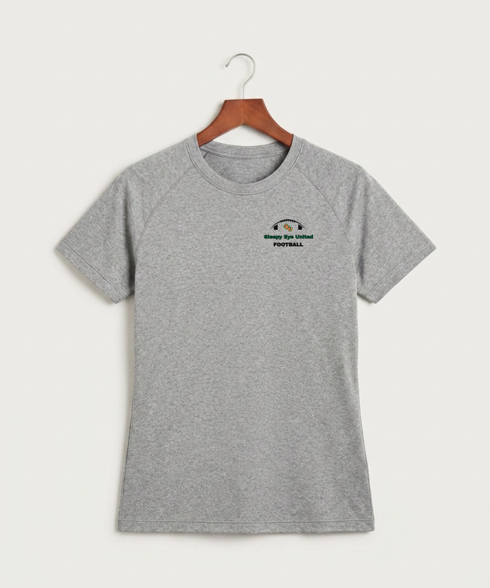 Sleepy Eye United Football (Boys) - Gray Tee - Left Chest