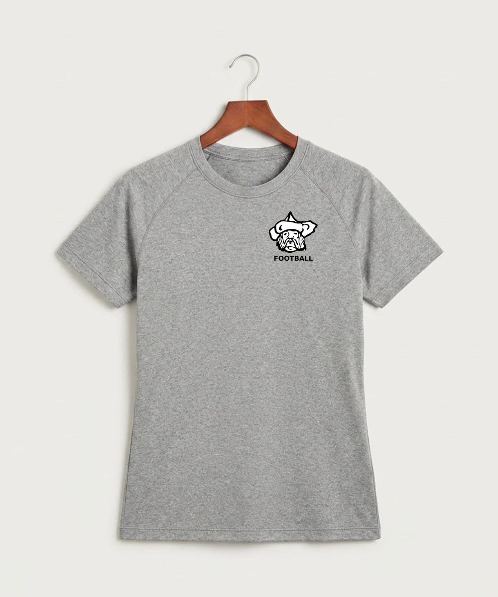 Polo HS Football general - Gray Tee - Left Chest