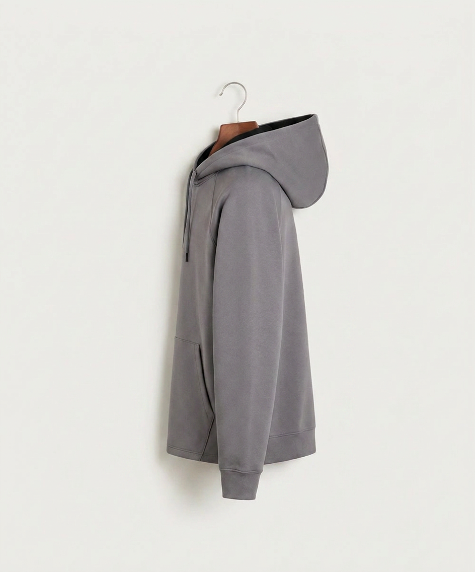 Moline Cheer general - Gray Hoodie - Full Front (side)