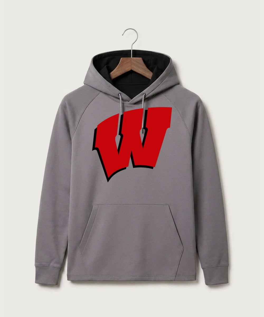 Wisconsin Hanger Test - Gray Hoodie - Full Front