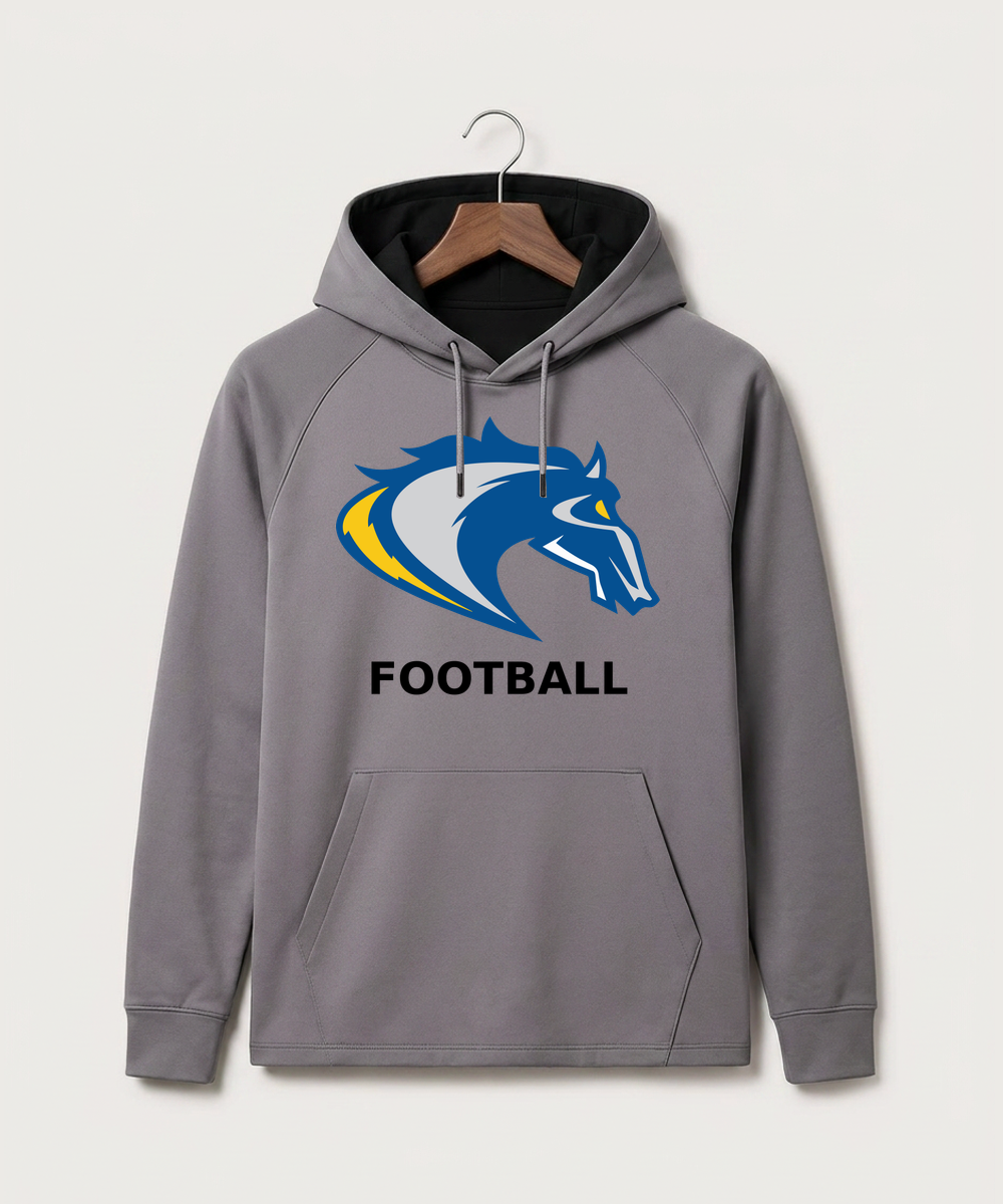 Riverside High School Football general - Gray Hoodie - Full Front
