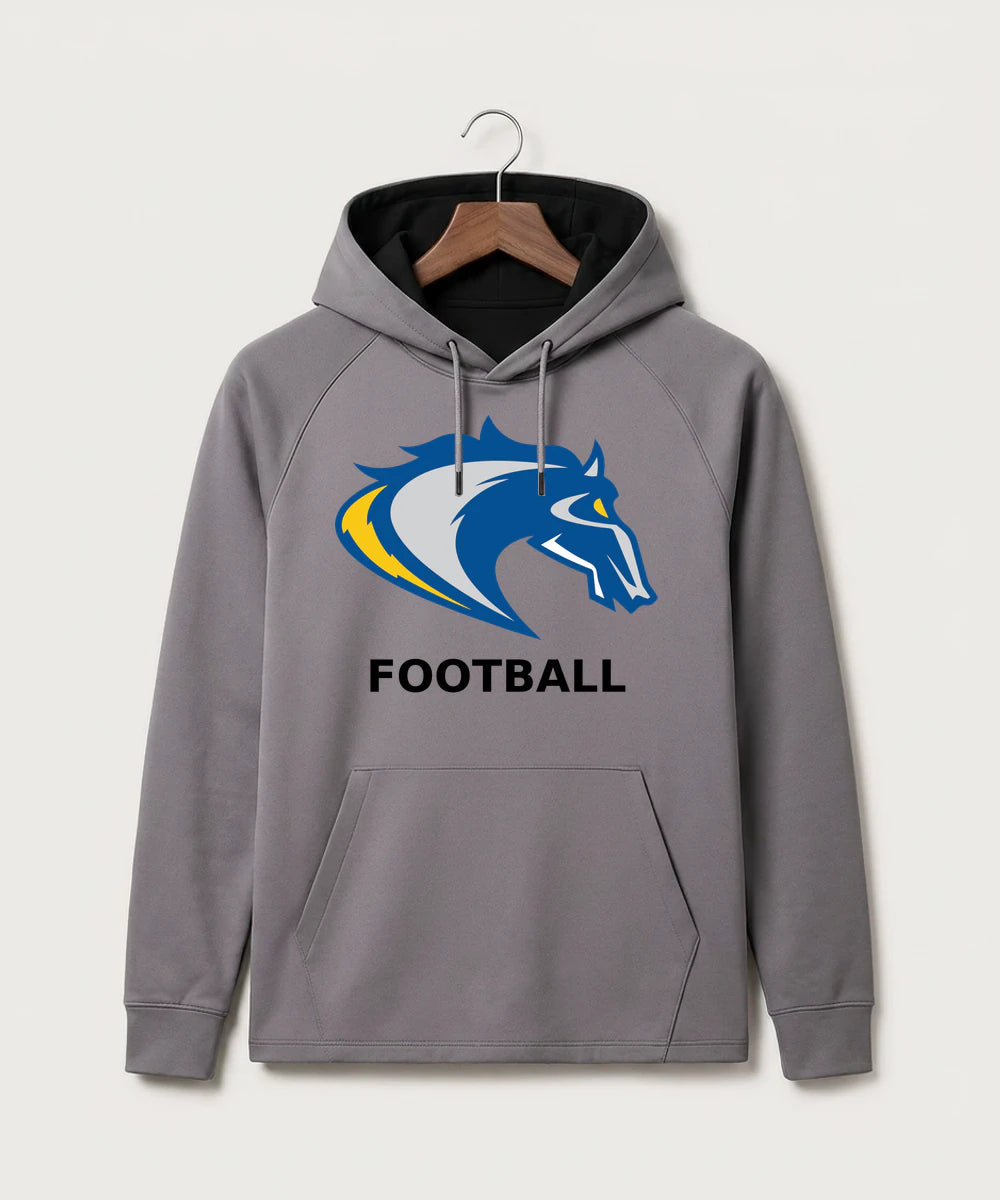 Riverside High School Football general - Gray Hoodie - Full Front