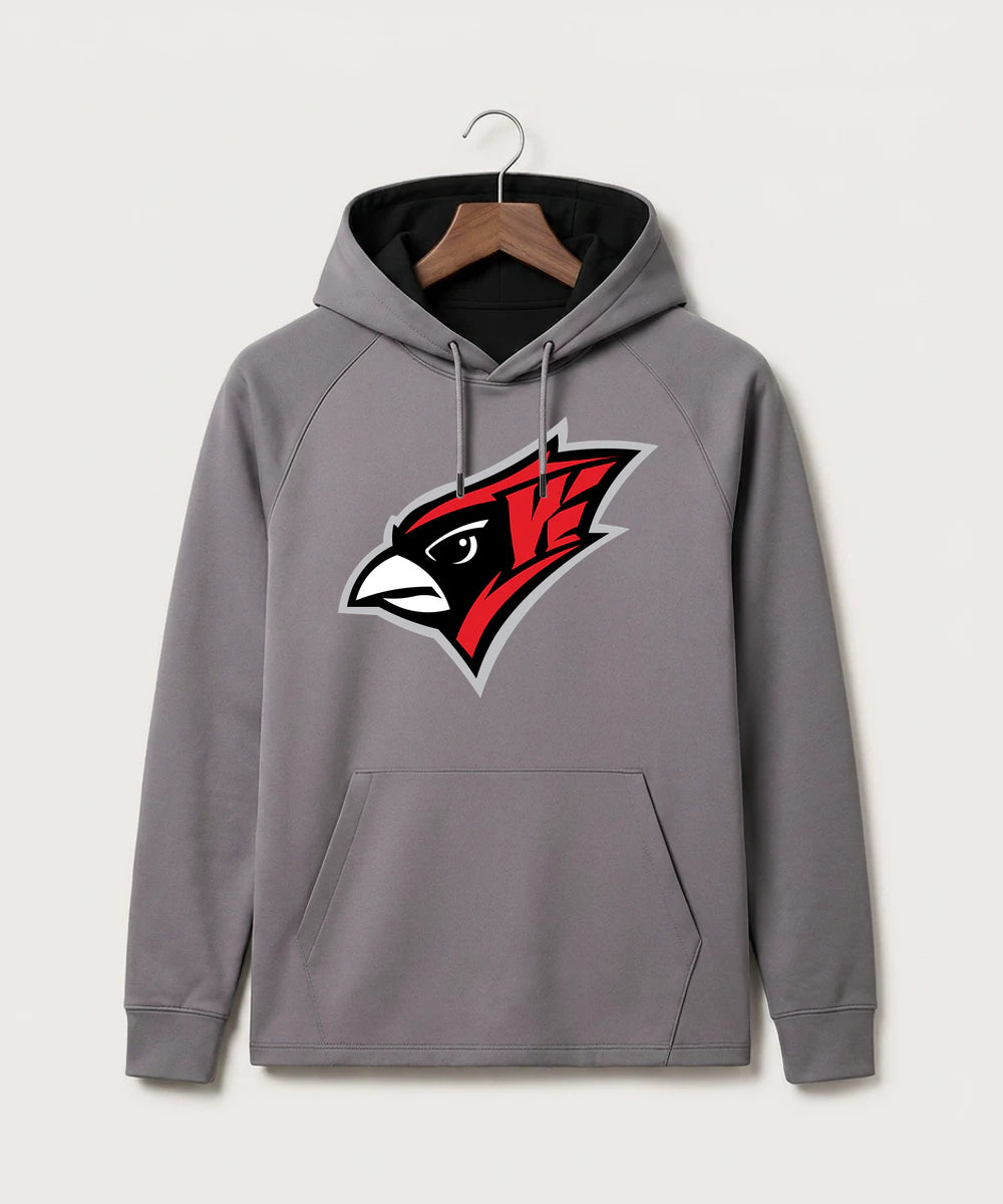 Willmar High School Athletics - Gray Hoodie - Full Front