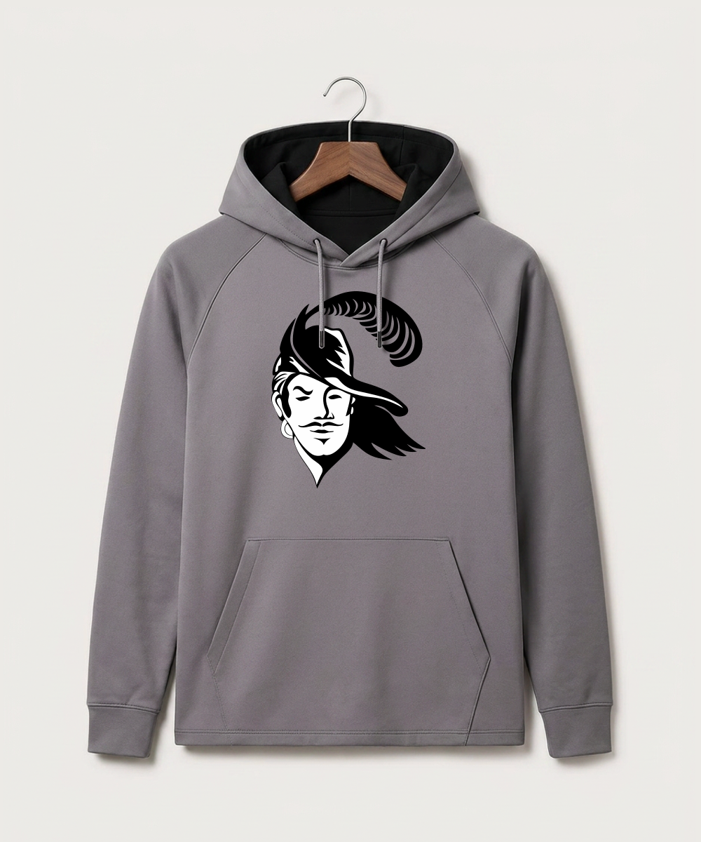 Border West Football (Boys) - Gray Hoodie - Full Front