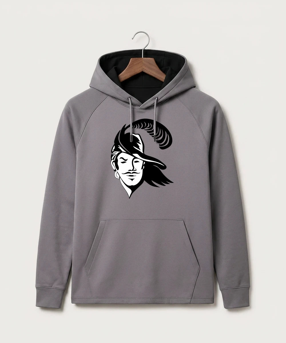 Border West Football (Boys) - Gray Hoodie - Full Front