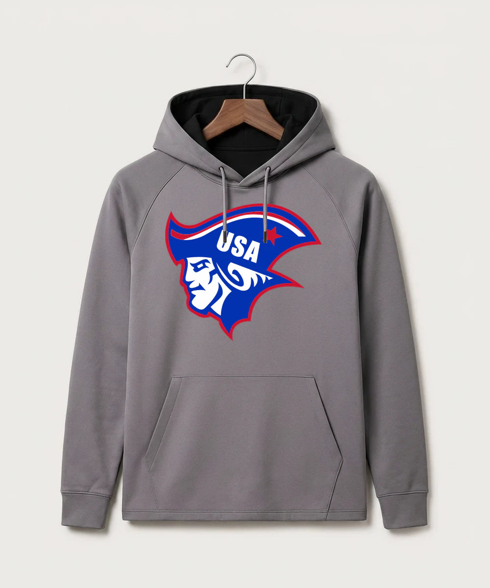 Upsala High School Football (Boys) - Gray Hoodie - Full Front