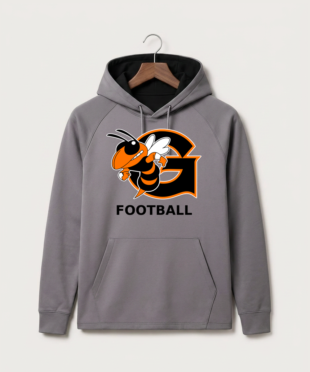 Giltner High School Football - Gray Hoodie - Full Front