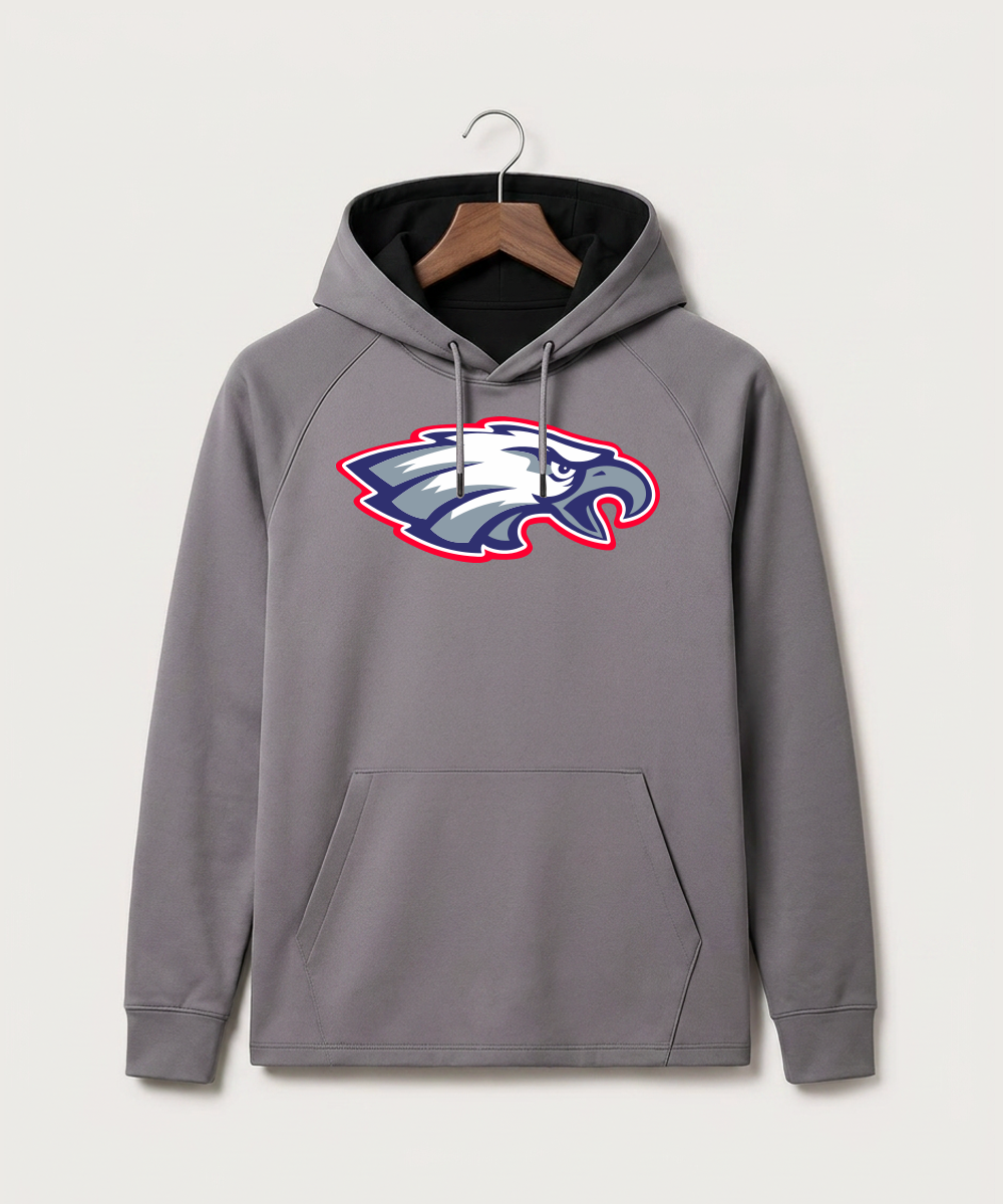 Pequot Lakes High School Football (Boys) - Gray Hoodie - Full Front