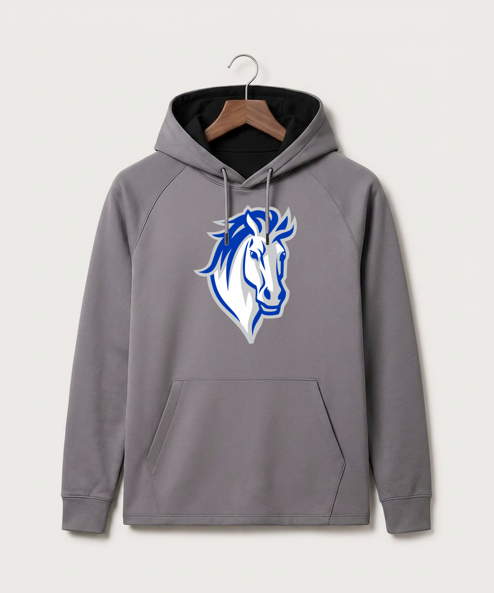 Mora High School Football (Boys) - Gray Hoodie - Full Front