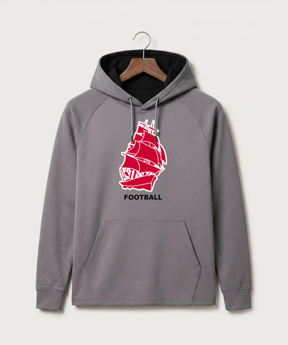Amboy Football general - Gray Hoodie - Full Front