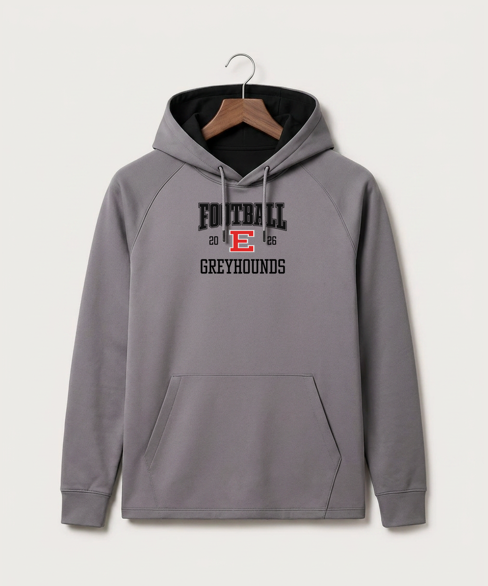 Duluth East High School Football (Boys) - Gray Hoodie - Full Front