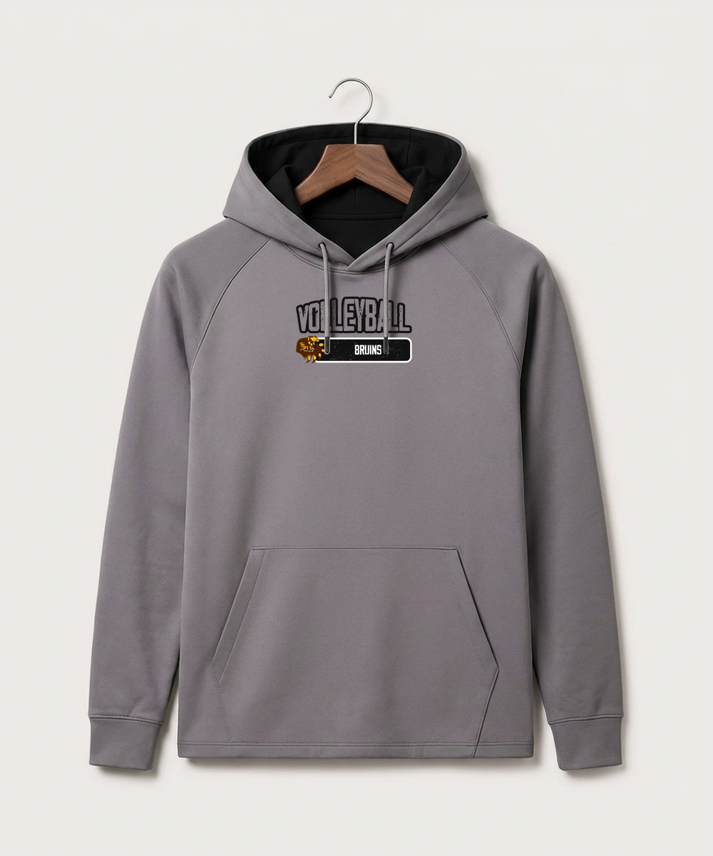 Fargo South High School Volleyball (Girls) - Gray Hoodie - Full Front