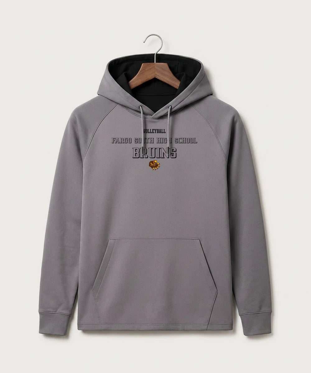 Fargo South High School Volleyball (Girls) - Gray Hoodie - Full Front