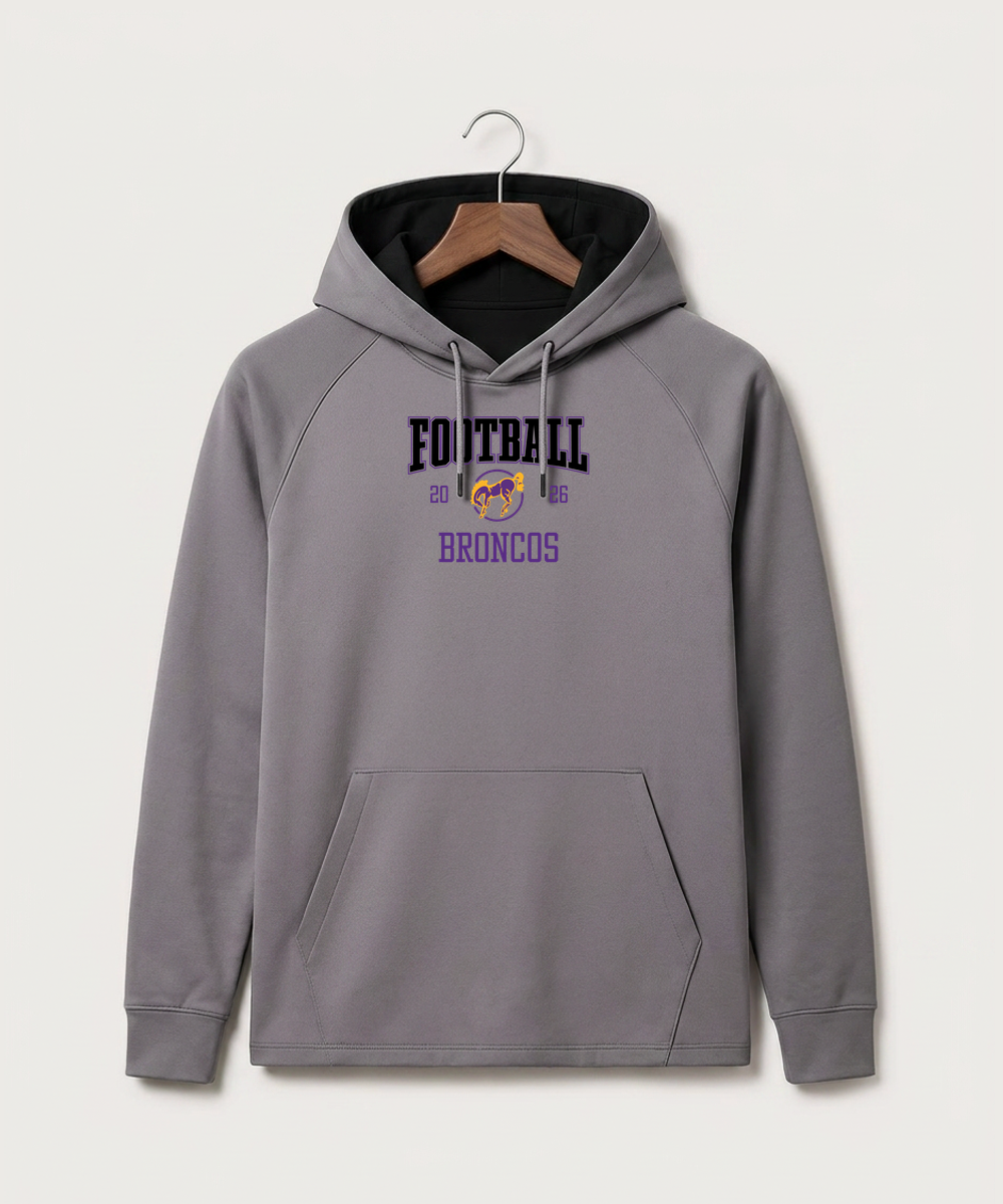 International Falls High School Football (Boys) - Gray Hoodie - Full Front
