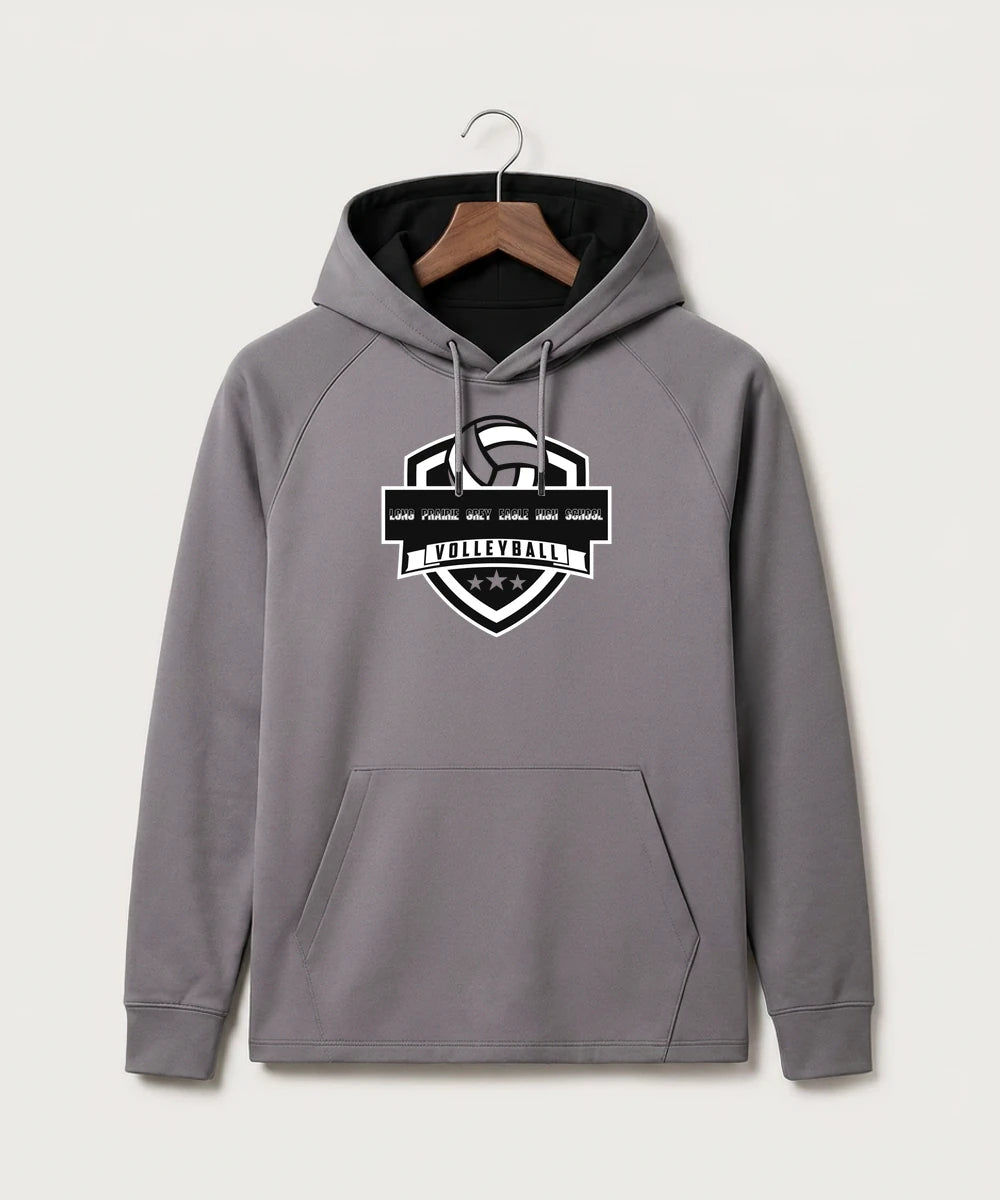 Long Prairie Grey Eagle High School Volleyball (Girls) - Gray Hoodie - Full Front