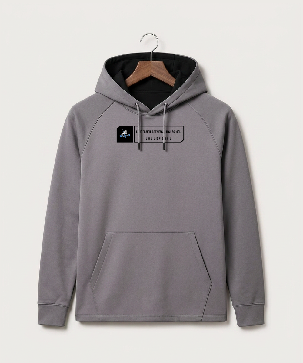 Long Prairie Grey Eagle High School Volleyball (Girls) - Gray Hoodie - Full Front
