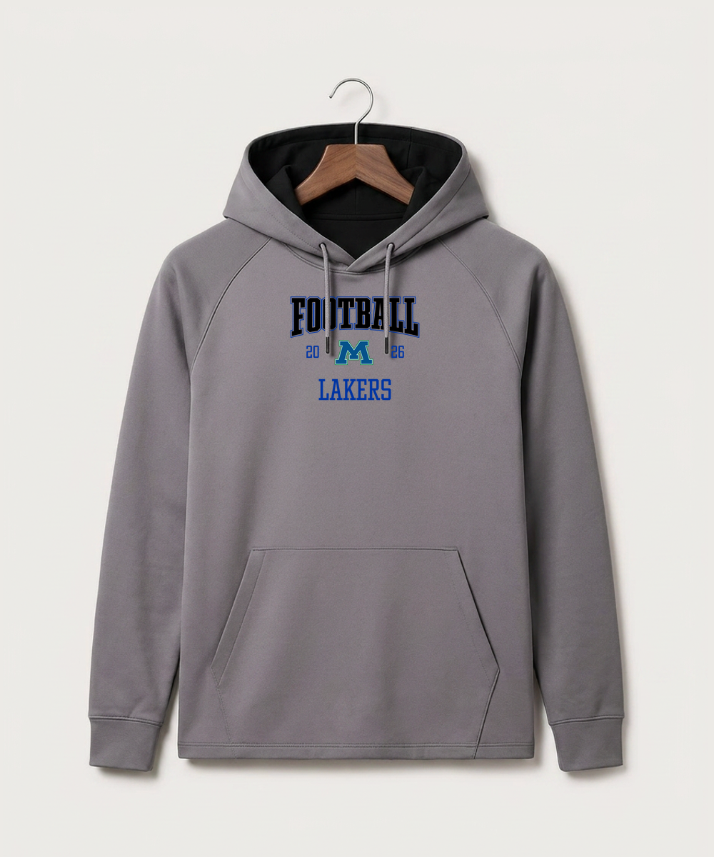 Minnewaska Area High School Football (Boys) - Gray Hoodie - Full Front
