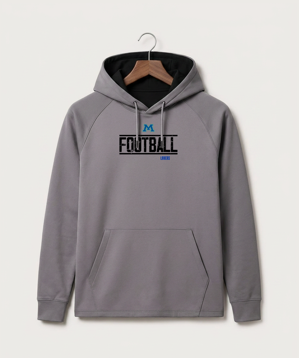 Minnewaska Area High School Football (Boys) - Gray Hoodie - Full Front