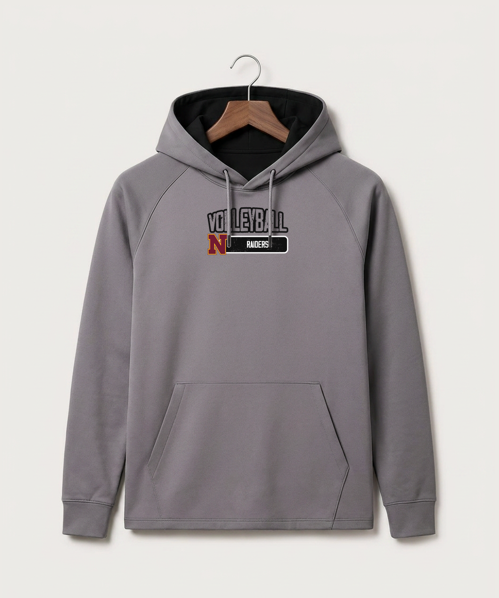 Northfield High School Volleyball (Girls) - Gray Hoodie - Full Front