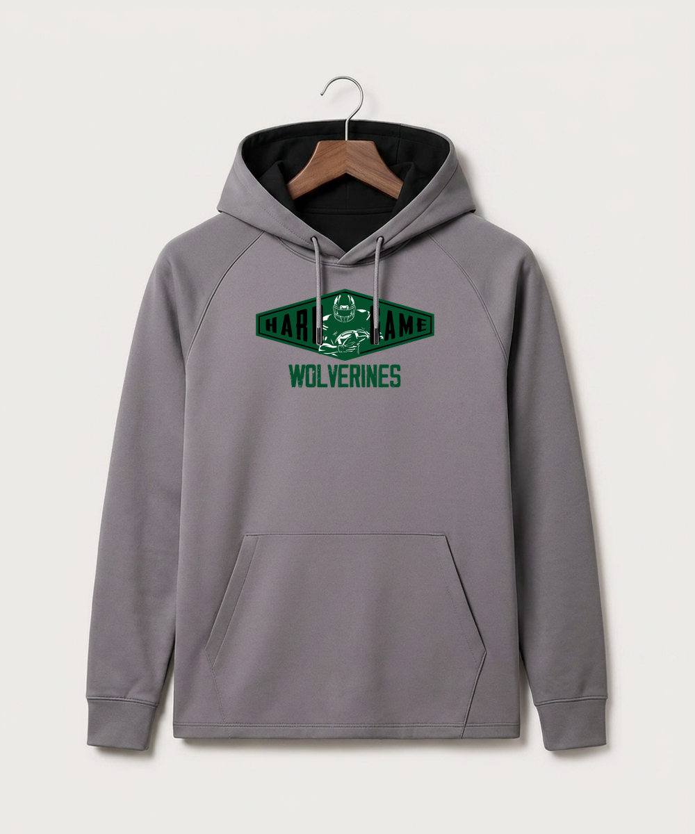 Rock Ridge High School Football (Boys) - Gray Hoodie - Full Front
