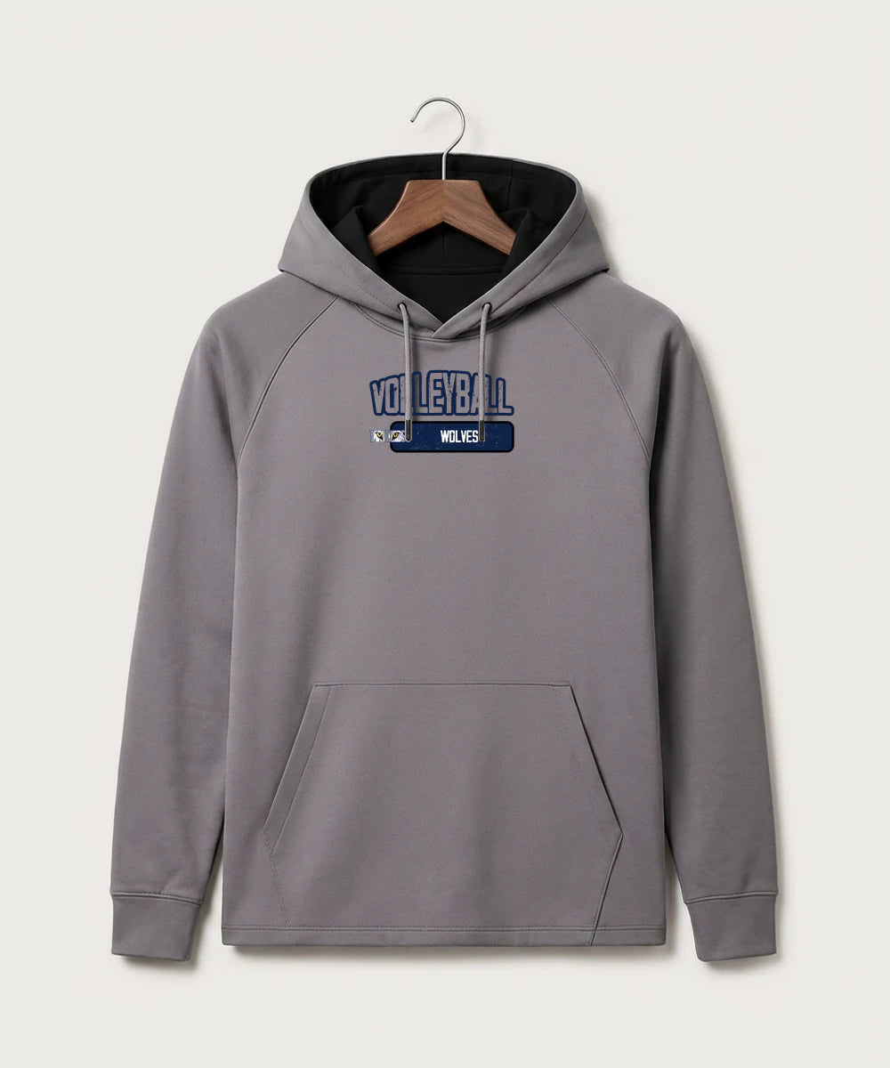 Walker Hackensack Akeley Volleyball (Girls) - Gray Hoodie - Full Front