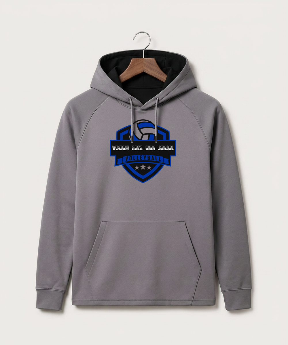 Windom Area High School Volleyball (Girls) - Gray Hoodie - Full Front