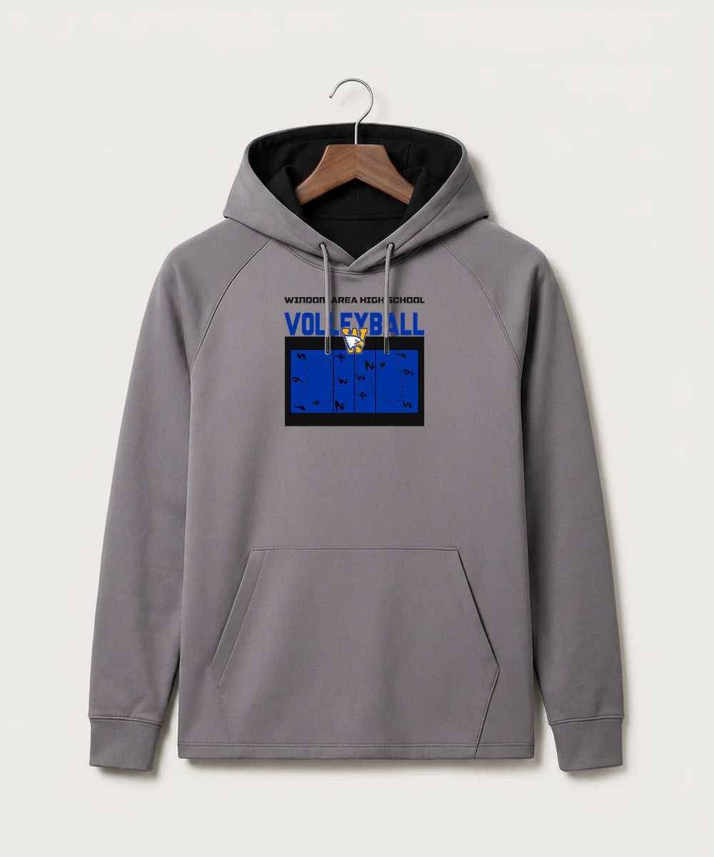 Windom Area High School Volleyball (Girls) - Gray Hoodie - Full Front
