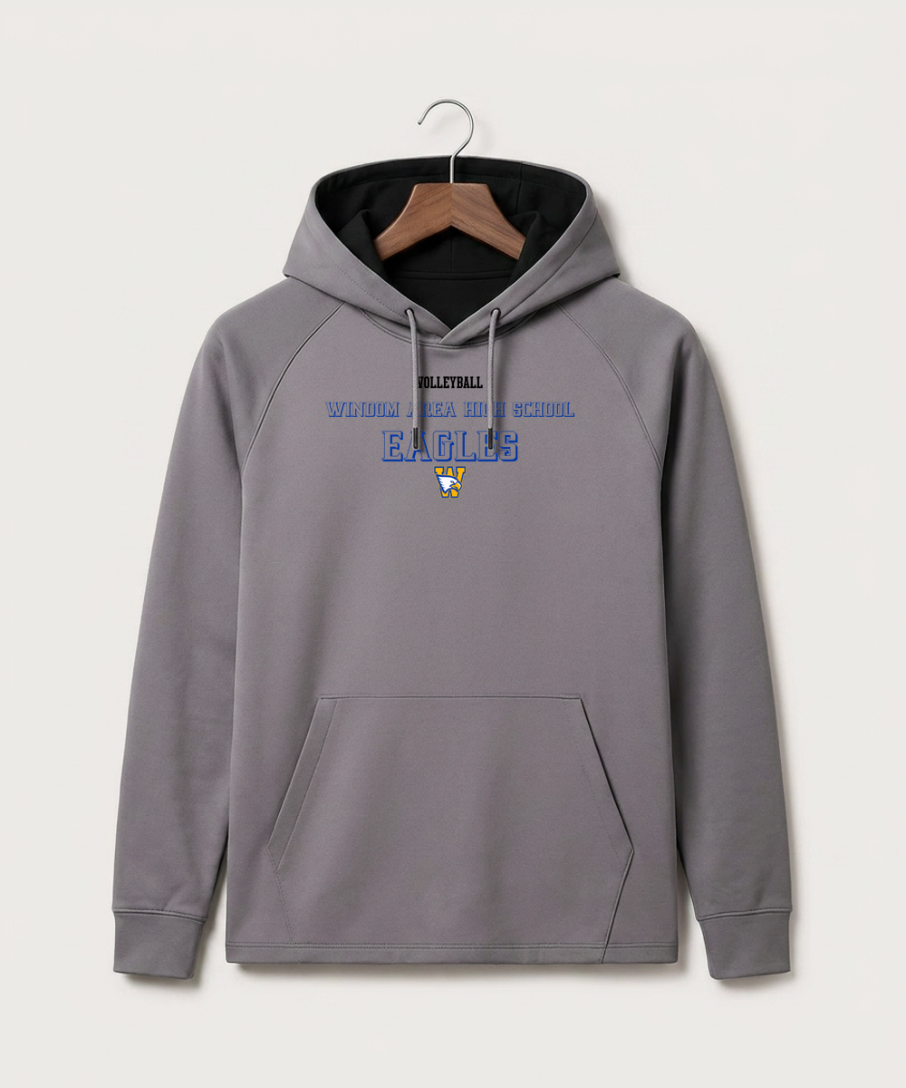 Windom Area High School Volleyball (Girls) - Gray Hoodie - Full Front