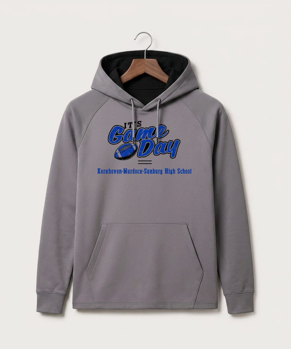 Kerkhoven-Murdock-Sunburg High School Football (Boys) - Gray Hoodie - Full Front