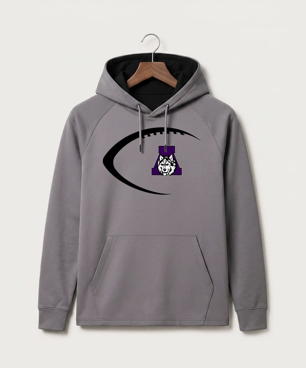 Albany High School Football (Boys) - Gray Hoodie - Full Front