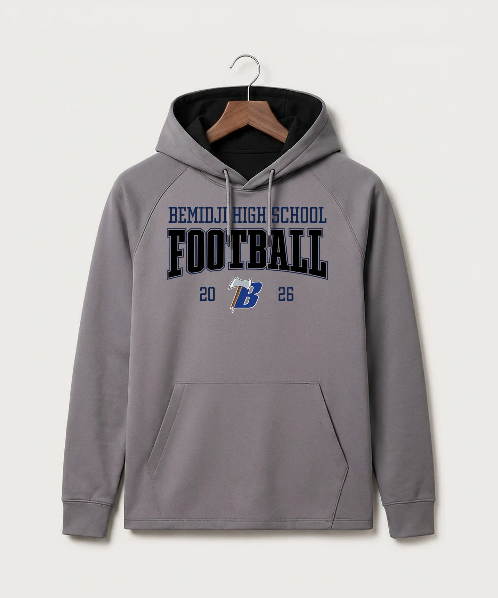 Bemidji High School Football (Boys) - Gray Hoodie - Full Front