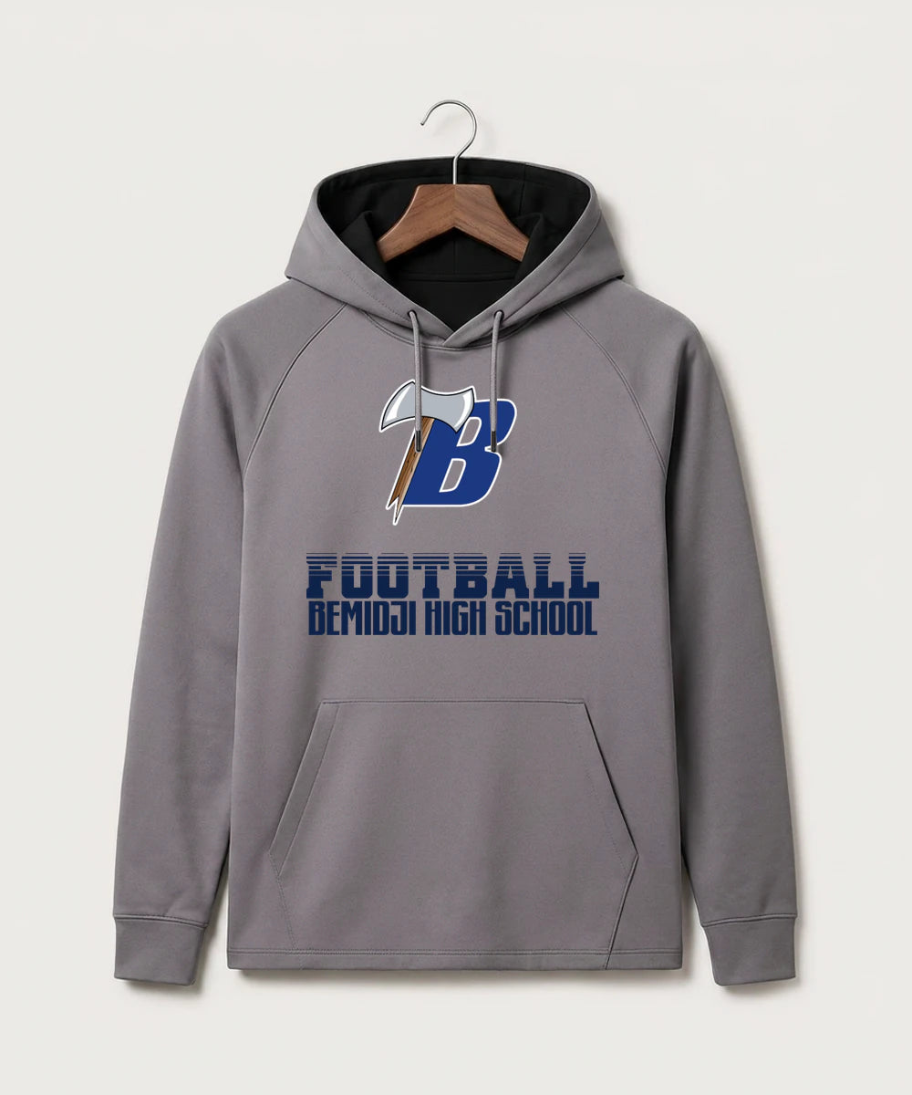 Bemidji High School Football (Boys) - Gray Hoodie - Full Front