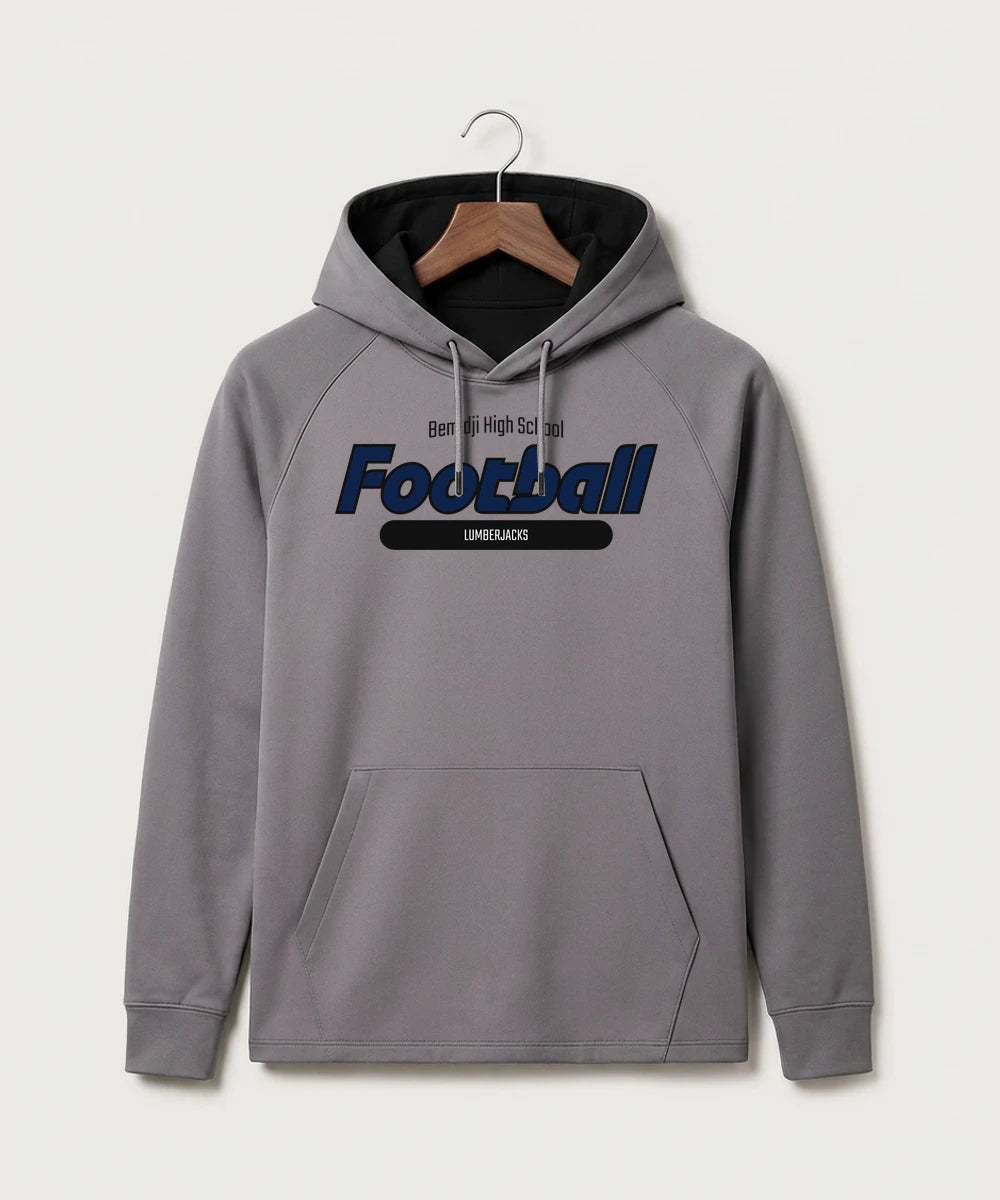 Bemidji High School Football (Boys) - Gray Hoodie - Full Front