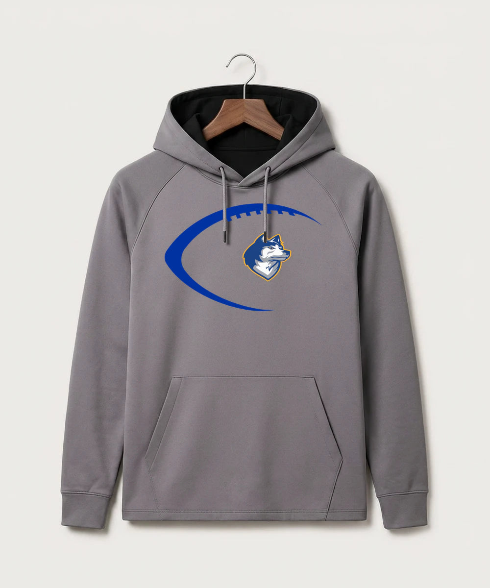 Bigfork Senior High School Football (Boys) - Gray Hoodie - Full Front