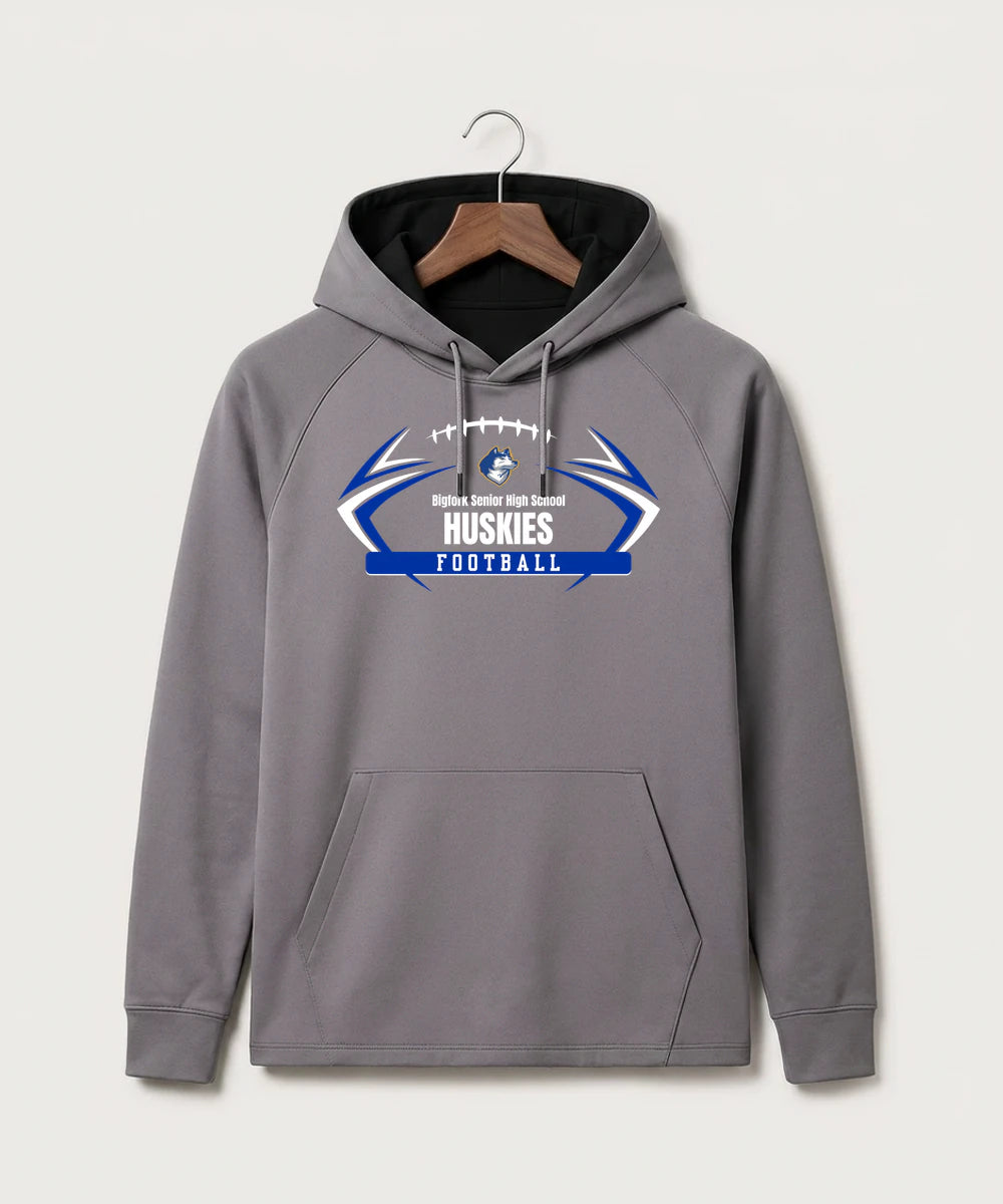 Bigfork Senior High School Football (Boys) - Gray Hoodie - Full Front