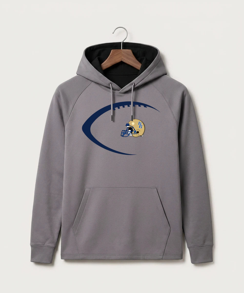 Braham Area High School Football (Boys) - Gray Hoodie - Full Front