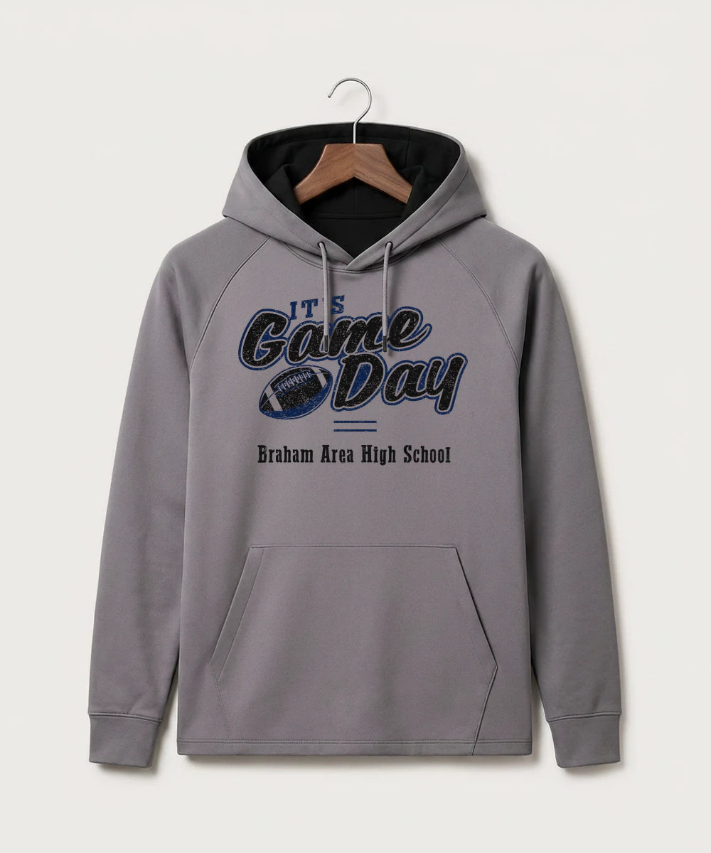Braham Area High School Football (Boys) - Gray Hoodie - Full Front