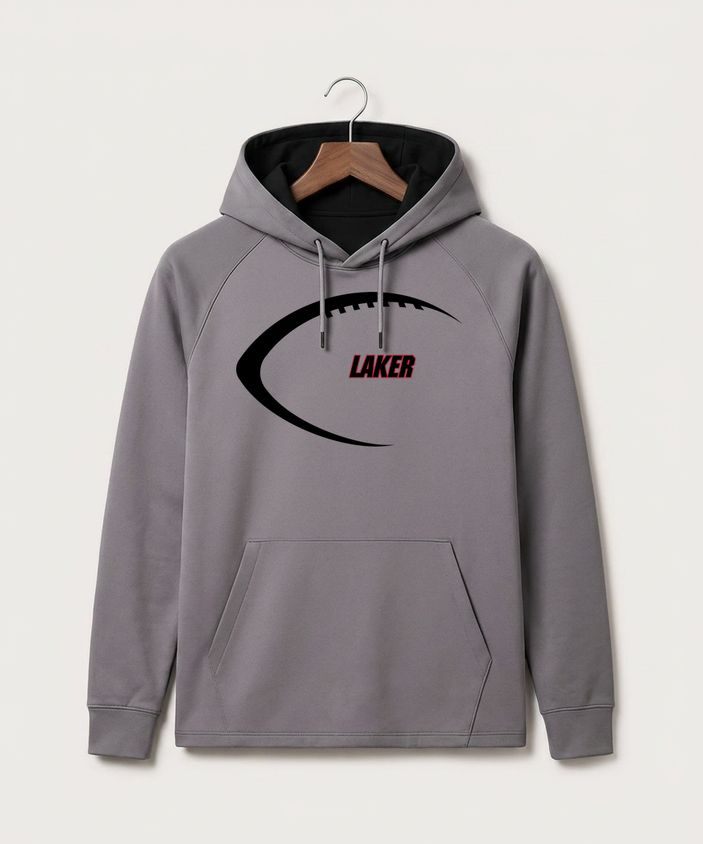Detroit Lakes Community High School Football (Boys) - Gray Hoodie - Full Front