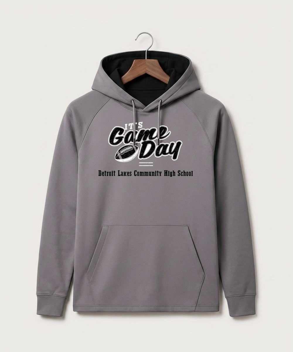 Detroit Lakes Community High School Football (Boys) - Gray Hoodie - Full Front