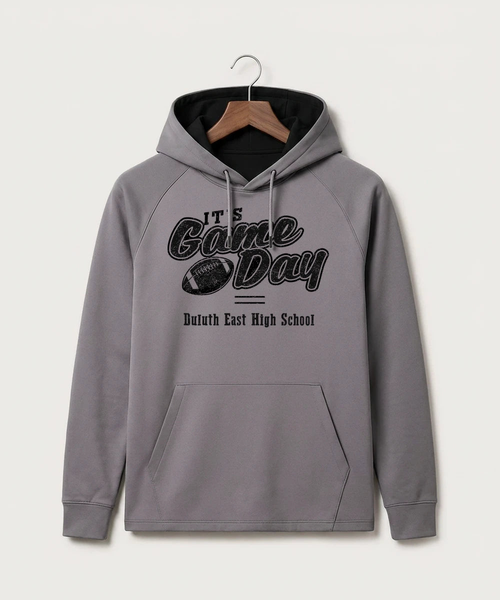 Duluth East High School Football (Boys) - Gray Hoodie - Full Front