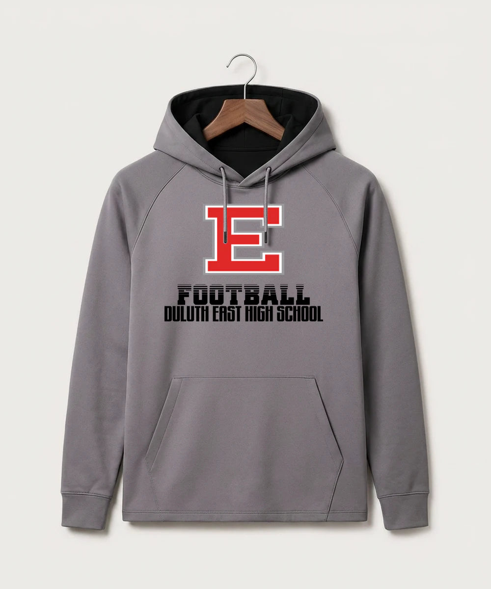 Duluth East High School Football (Boys) - Gray Hoodie - Full Front