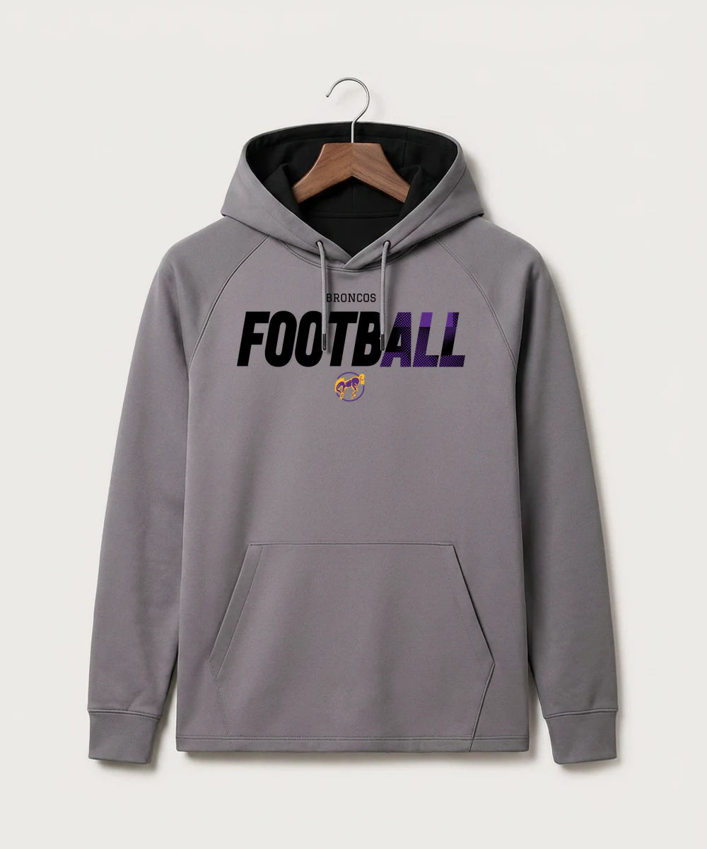 International Falls High School Football (Boys) - Gray Hoodie - Full Front