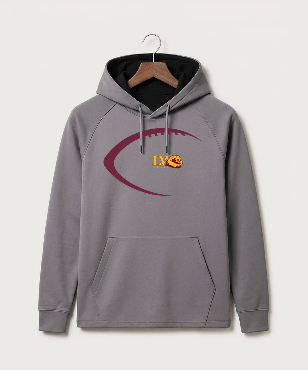 Lake of the Woods High School Football (Boys) - Gray Hoodie - Full Front