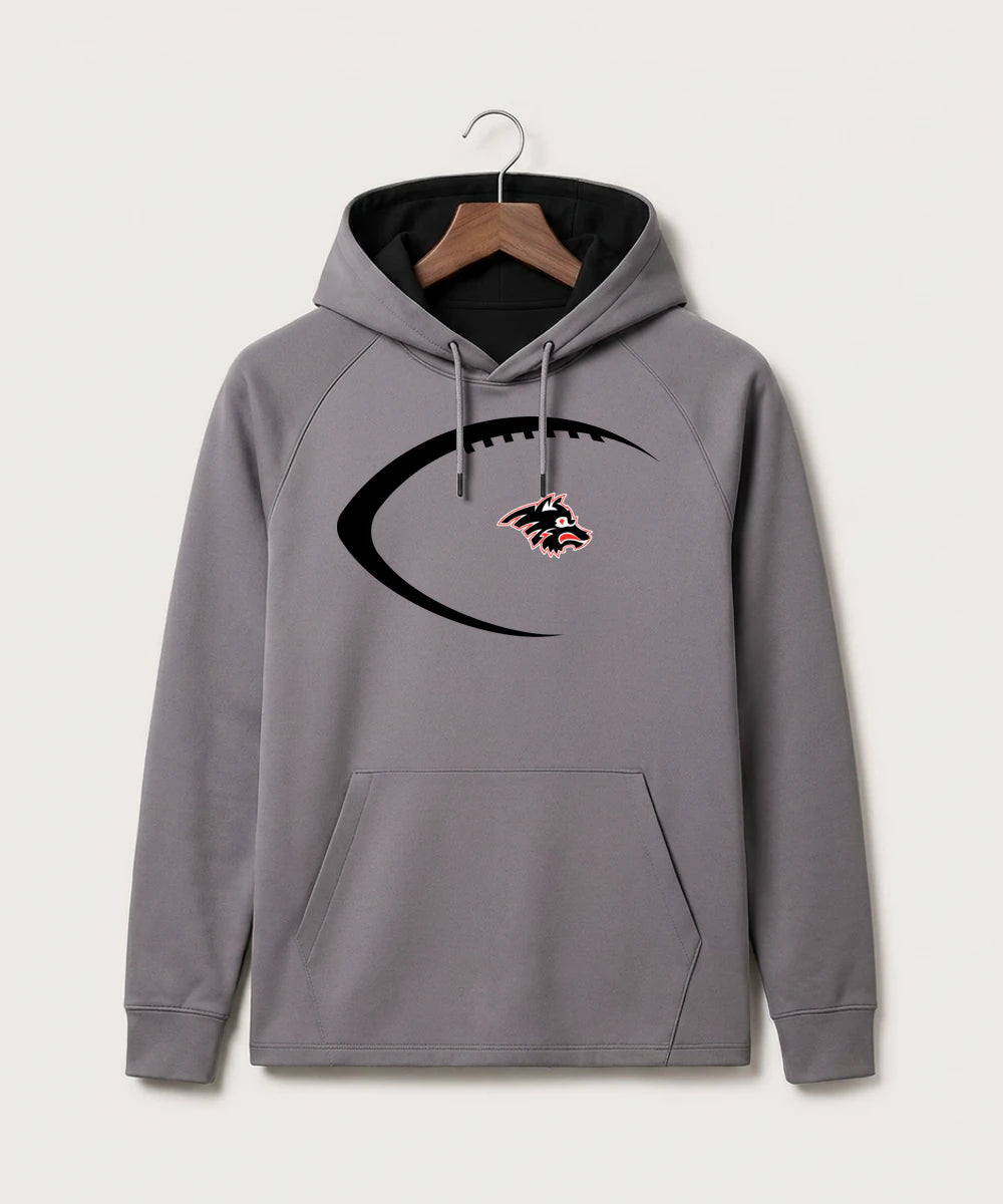 Milaca High School Football (Boys) - Gray Hoodie - Full Front