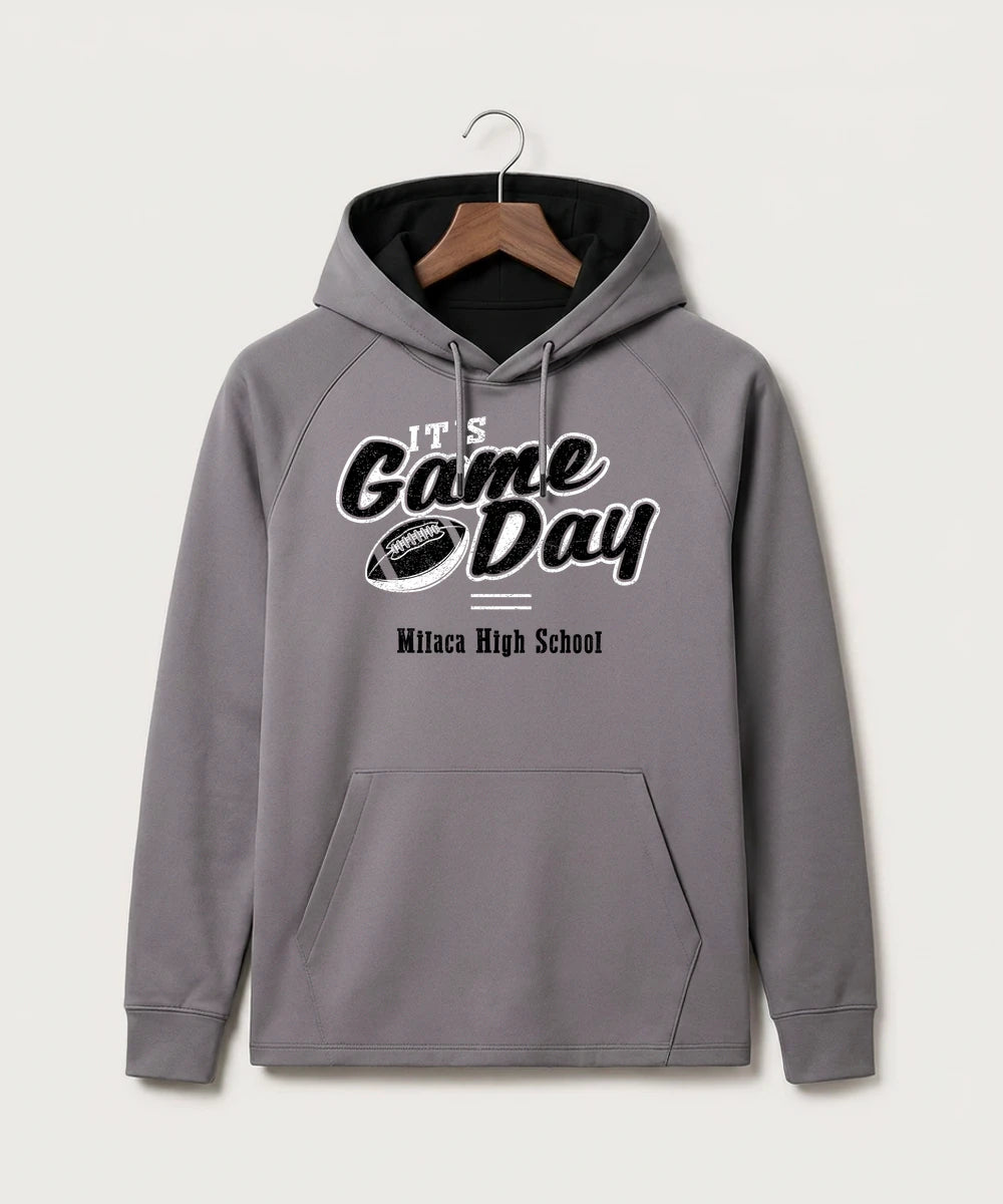 Milaca High School Football (Boys) - Gray Hoodie - Full Front