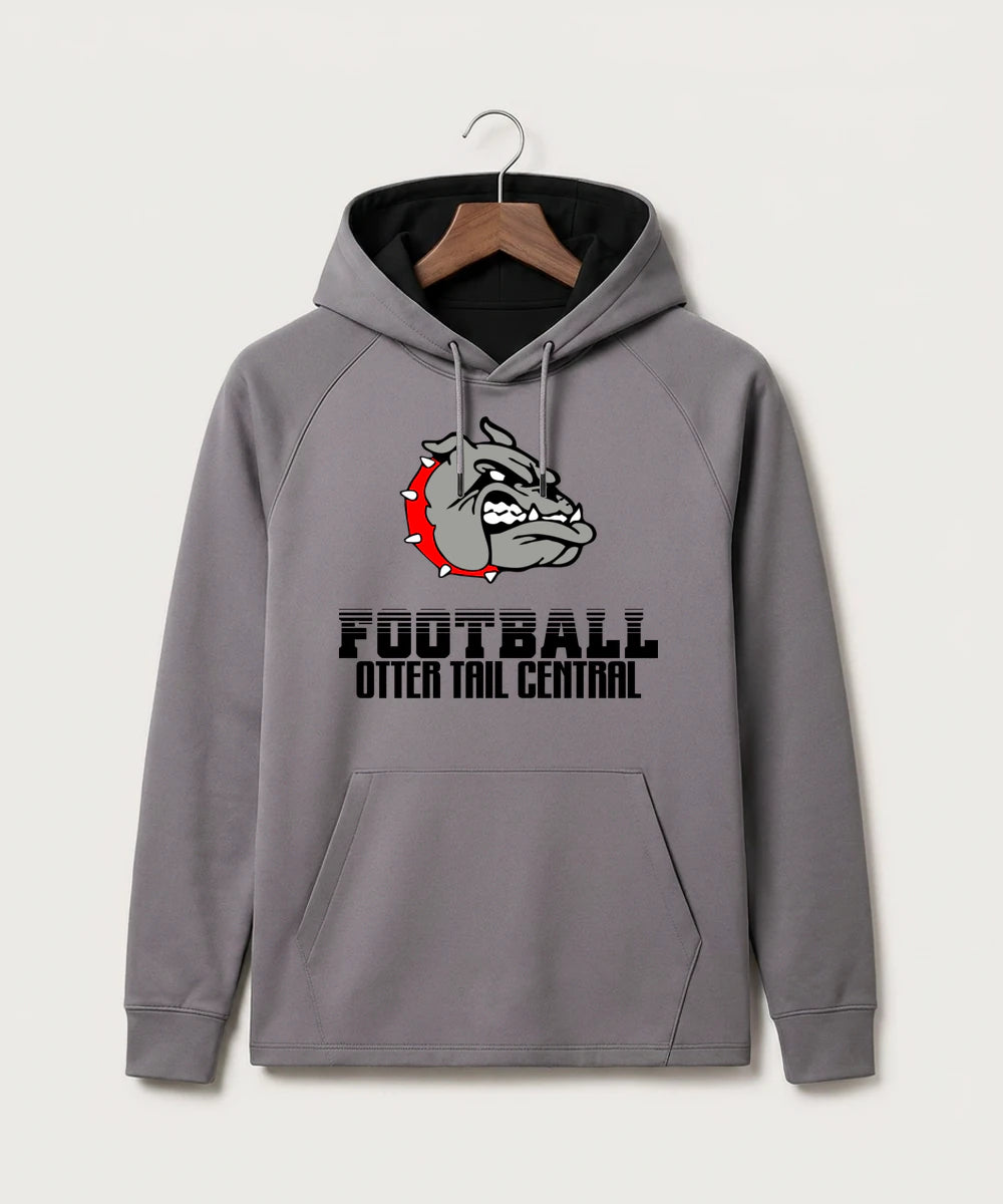Otter Tail Central Football (Boys) - Gray Hoodie - Full Front