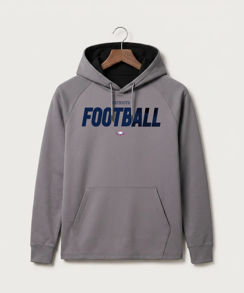 Pequot Lakes High School Football (Boys) - Gray Hoodie - Full Front