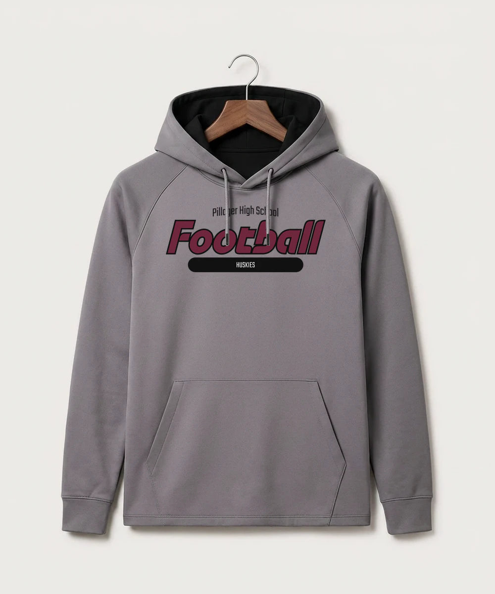 Pillager High School Football (Boys) - Gray Hoodie - Full Front