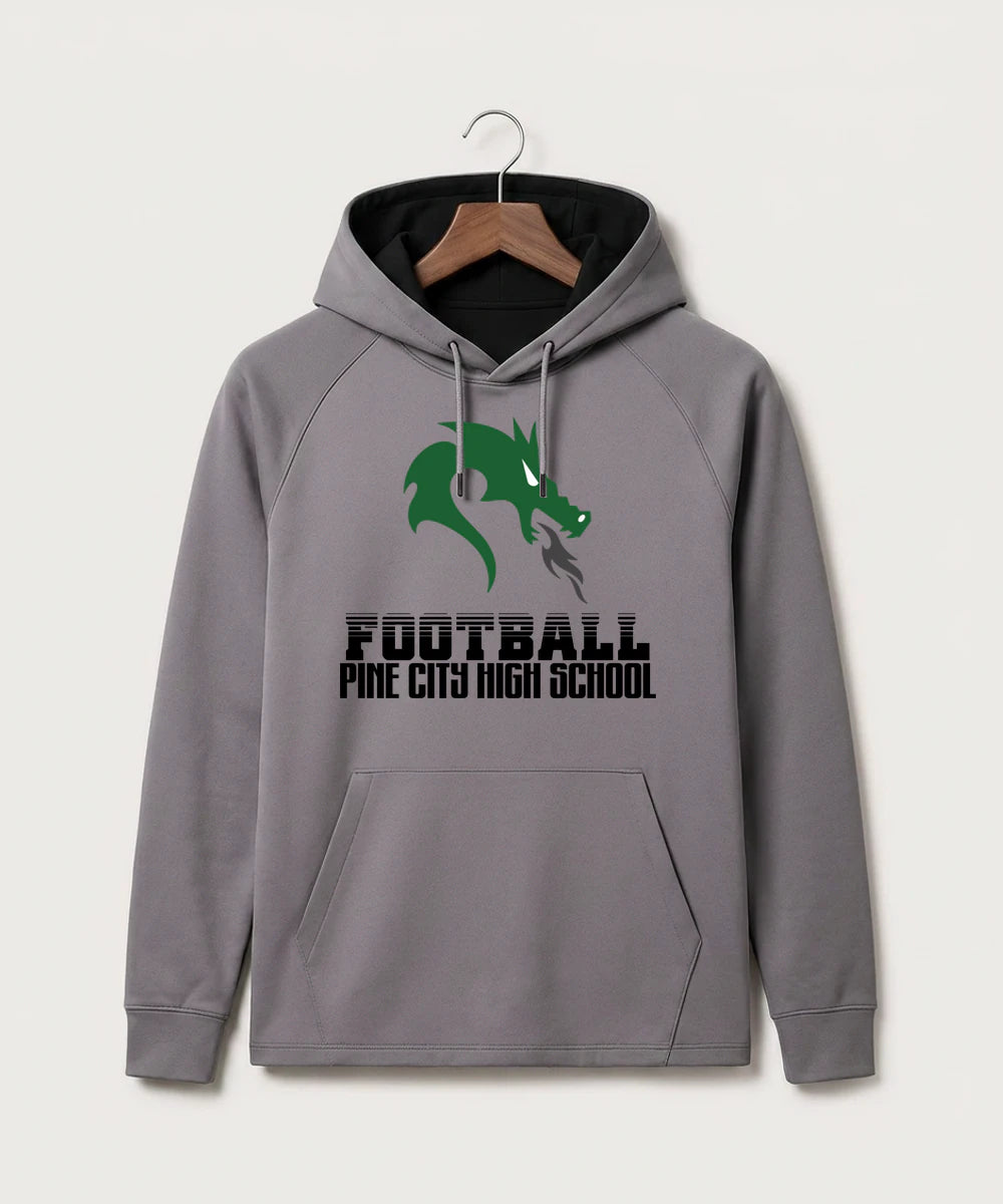 Pine City High School Football (Boys) - Gray Hoodie - Full Front