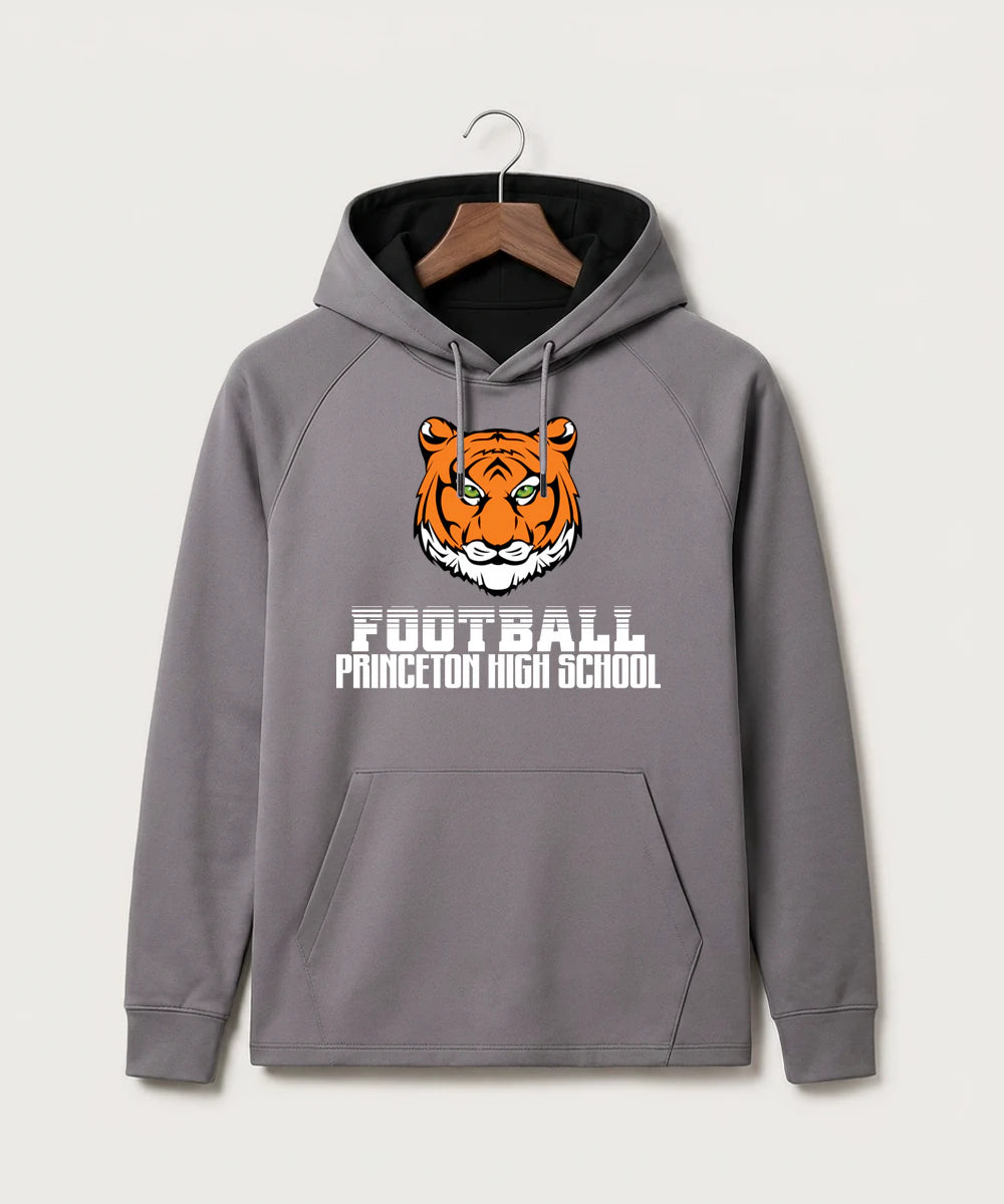 Princeton High School Football (Boys) - Gray Hoodie - Full Front